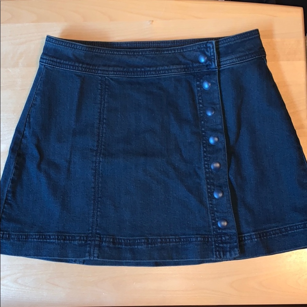 NWOT Free People denim button up skirt
